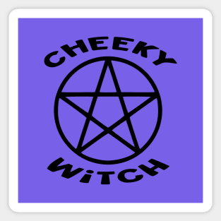 Cheeky Witch® Pentacle with Flying Witch Back Print Sticker